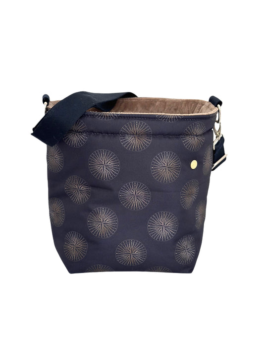 HerzPouch Kompass taupe marine Mini (30x38x15)