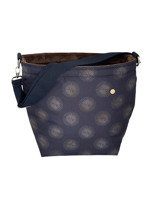 HerzPouch Kompass braun marine Midi (35x43x15)