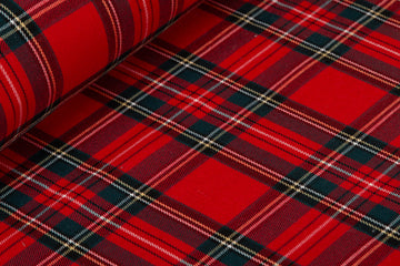 Einlage Webstoff Check red