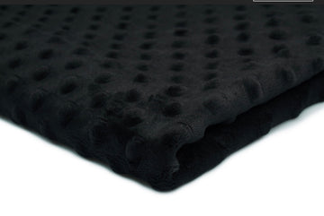 Dog Blanket Minky Dots Black