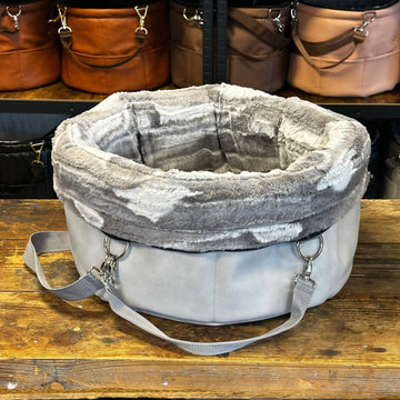 Herzstück Traveller Kunstleder light grey M