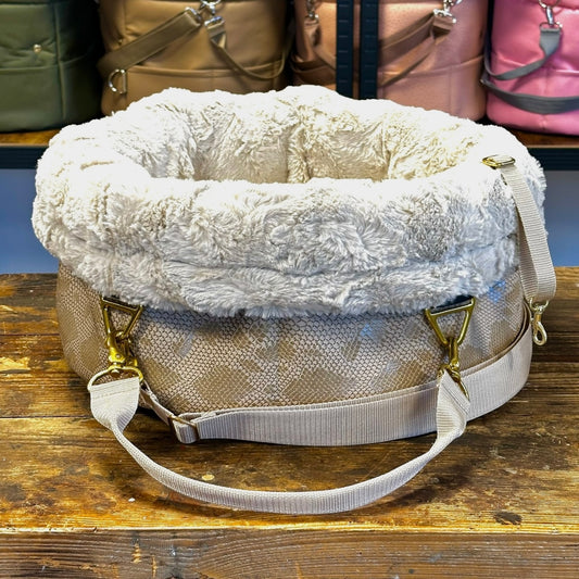 Herzstück Traveller Kroko beige S/M